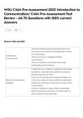 WGU C464 Pre-Assessment 2025 Introduction to  Communication&sol; C464 Pre-Assessment Test  Review - All 70 Questions with 100&percnt; correct  Answers