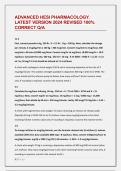 ADVANCED HESI PHARMACOLOGY&period; LATEST VERSION 2024 REVISED 100&percnt; CORRECT Q&sol;A