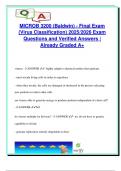 Medical Microbiology &lpar;MICROB 3200 &ndash; Final Exam&rpar; &ndash; University of Missouri 2025&sol;2026 &ndash; 120&plus; Solved Questions on Virus Structure&comma; Replication&comma; Tropism & Baltimore Classification