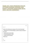 TSASK 3B1 HIGH PRESSURE BOILER FITTINGS&sol;BURNER DESIGNS AND SUPPLY SYSTEMS QUESTIONS WITH 100&percnt; SOLVED ANSWERS&excl;&excl;
