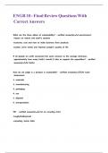 ENGR 10 - Final Review Questions With Correct Answers