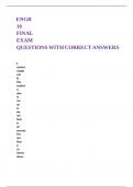 ENGR 10 FINAL EXAM QUESTIONS WITH CORRECT ANSWERS