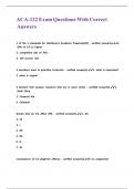 ACA-122 Exam Questions With Correct Answers