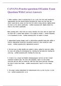 CAN GNA Practice questions -2Gaskin Exam Questions With Correct Answers