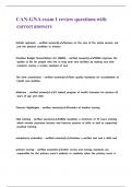 CAN-GNA exam 1 review questions with correct answers&period;
