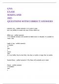 GNA EXAM MARYLAND 2025 QUESTIONS WITH CORRECT ANSWERS&period;