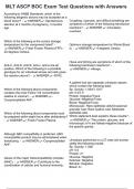 MLT ASCP BOC Exam Test Questions with Answers