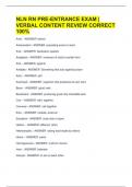 NLN RN PRE-ENTRANCE EXAM &vert; VERBAL CONTENT REVIEW CORRECT 100&percnt;