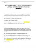 VATI GREEN LIGHT PREDICTOR EXAM 2025 &vert; ACTUAL QUESTIONS WITH VERIFIED ANSWERS