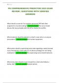 PN COMPREHENSIVE PREDICTOR 2025 EXAM REVIEW &vert; QUESTIONS WITH VERIFIED ANSWERS
