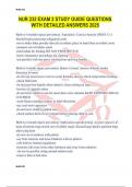 NUR 232 EXAM 2 STUDY GUIDE QUESTIONS WITH DETAILED ANSWERS 2025