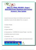 NSG 411 Final Exam Review &lpar;2025&sol;2026&rpar; &ndash; 158 Solved Questions Covering Community Health&comma; QSEN&comma; Disaster Nursing&comma; Epidemiology & Public Health Systems