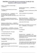 ONS&sol;ONCC Chemotherapy Immunotherapy Certificate Test Questions with Answers Graded A