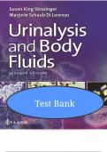 TEST BANK For Urinalysis and Body Fluids&comma; 7th Edition by  Strasinger &vert; Verified Chapters 1 - 17 &vert; Complete Newest Version&period; study guide
