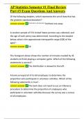 AP Statistics Semester -1 Final Review Part -3 Exam Questions And Answers&period;docx