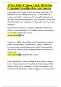 AP Stat Unit 4 Progress Check MCQ Part C&comma; Ap stats Exam Questions And Answers&period;docx
