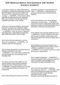 UHC Medicare Basics Test Questions with Verified Answers Graded A