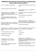 ONS&sol;ONCC Chemotherapy Immunotherapy Certificate Stdy Review with Answers Graded A