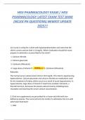 HESI PHARMACOLOGY EXAM &sol; HESI  PHARMACOLOGY LATEST EXAM TEST BANK &lpar;NCLEX PN QUESTIONS&rpar; NEWEST UPDATE 2025&excl;&excl;&excl; 