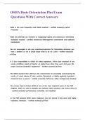OSHA Basic Orientation Plus Exam Questions With Correct Answers