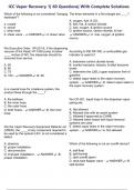ICC Vapor Recovery 1&vert; 60 Questions&vert; With Complete Solutions
