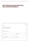 AFFF OPERATOR QUESTIONS WITH 100&percnt; SOLVED ANSWERS&excl;&excl;