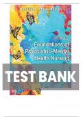 Test bank For Varcarolis Foundations of Psychiatric Mental Health Nursing 9th Edition by Margaret Halter 9780323697071 Chapter 1-36 All Chapters with Answers and Rationals