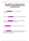 POB UNIVERSITY OF ARKANSAS EXAM 1 SHADWICK &vert; COMPREHENSIVE Q&A FOR GUARANTEED PASS