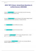 AT&T TKT II Exam &vert; Actual Exam Questions & verified Answers 2025&sol;2026