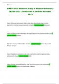 NRNP 6635 Midterm Study & Walden University NURS 6521 &vert; Questions & Verified Answers 2025
