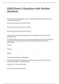 CSCS Exam 2 Questions with Verified Solutions