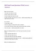 SDI Final Exam Questions With Correct Answers