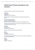 CSCS Exam Practice Questions and Answers