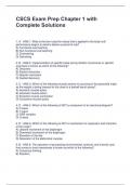 CSCS Exam Prep Chapter 1 with Complete Solutions