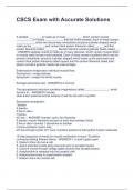 CSCS Exam with Accurate Solutions