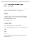 CSCS Exercise Science Practice Exam-Graded A