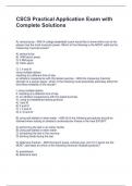 CSCS Practical Application Exam with Complete Solutions