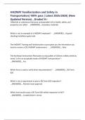 HAZMAT Familiarization and Safety in Transportation&vert; 100&percnt; pass &vert; Latest 2025&sol;2026&vert; &lpar;New Updated Version&rpar;&hellip;Graded A&plus;