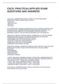 CSCS PRACTICAL APPLIED EXAM QUESTIONS AND ANSWERS