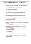 LAS MAS MUS 337 Final Exam Questions & Answers
