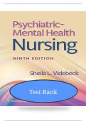 Test Bank For Psychiatric Mental Health Nursing&comma; 9th Edition by Sheila L&period; Videbeck All Chapters 1-24 LATEST&period; studypol
