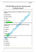 ITN 262 Midterm Review Questions and  Verified Answers 