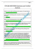 ITN 262 MIDTERM Questions and Verified  Answers