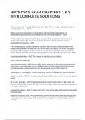 NSCA CSCS EXAM CHAPTERS 1 & 2 WITH COMPLETE SOLUTIONS