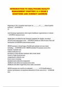 INTRODUCTION TO HEALTHCARE QUALITY MANAGEMENT CHAPTER 3 & 4 EXAM 2 QUESTIONS AND CORRECT ANSWERS