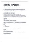 NSCA CSCS EXAM REVIEW QUESTIONS AND ANSWERS