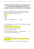 ECON 211 Final Exam &vert; ASU Econ 211 Final Exam &vert; ECN 211 Exam &vert; Actual Exam Questions with Correct Answers &vert; Graded A&plus; &vert; Verified Answers &vert; Just Released