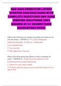 NSG 6440 PREDICTOR LATEST UPDATED 2025&sol;2026 EXAM WITH COMPLETE QUESTIONS AND SURE VERIFIED SOLUTIONS 100&percnt; GRADED AT A&plus; SCORE&excl;&excl; SURE GUARANTEED PASS&excl;&excl;