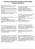 Instrument Oral Exam Questions with Verified Answers Graded A&plus;