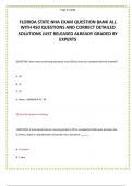 FLORIDA STATE NHA EXAM QUESTION BANK ALL WITH 450 QUESTIONS AND CORRECT DETAILED SOLUTIONS JUST RELEASED ALREADY GRADED BY EXPERTS